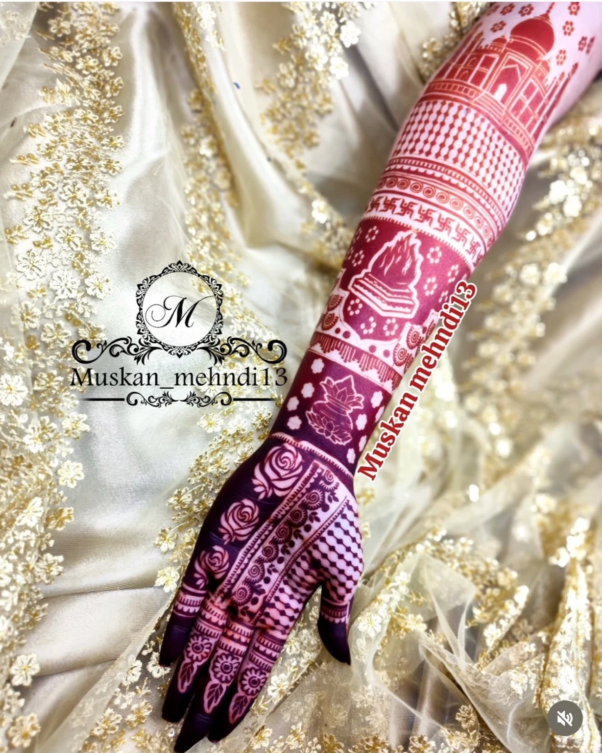 D1 & D4 Dulhan hand stencil (both hands) - Image 5