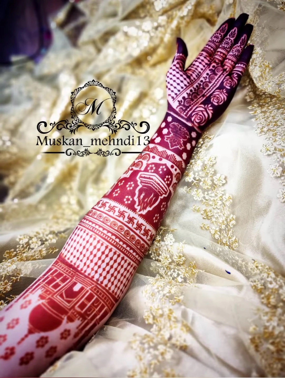 D1 & D4 Dulhan hand stencil (both hands) - Image 7