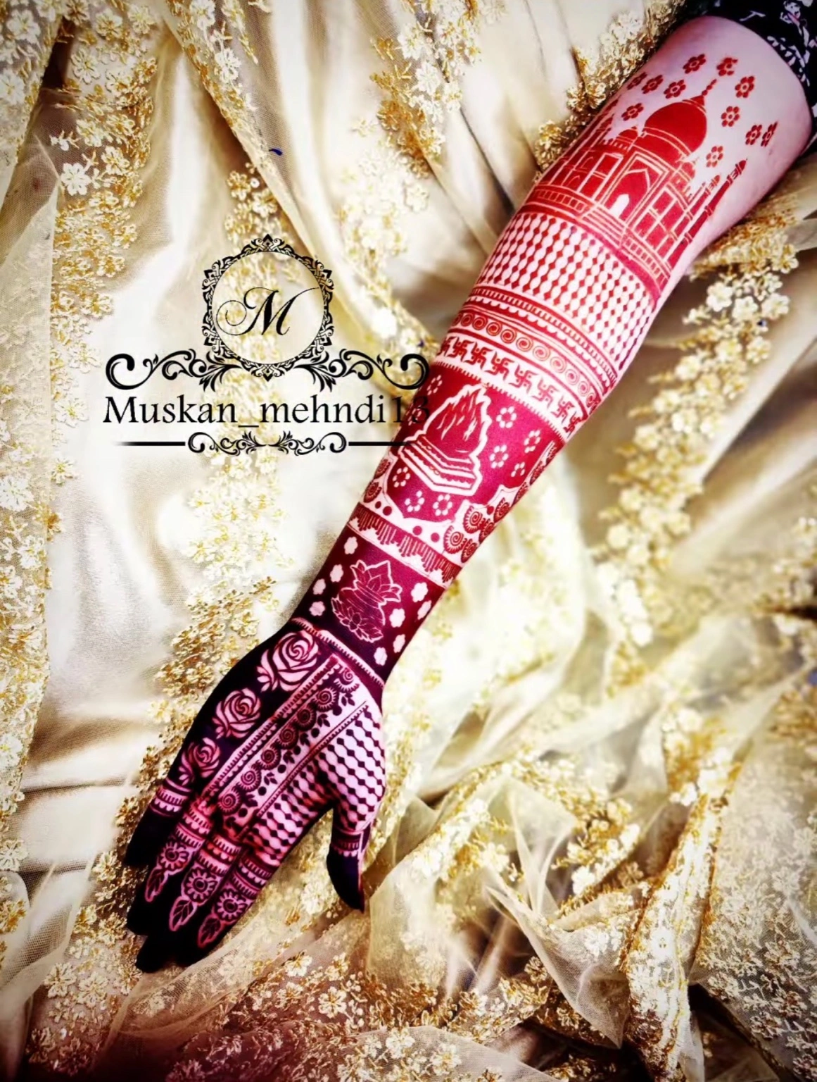 D1 & D4 Dulhan hand stencil (both hands) - Image 8