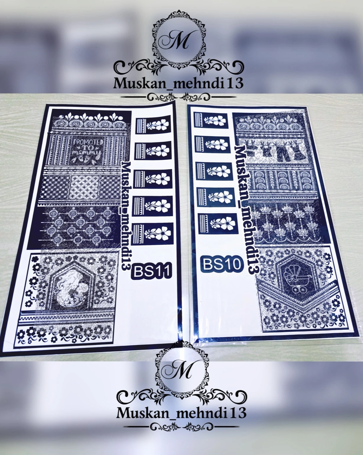 BS10,11 baby shower stencil (2 pcs ) - Image 2