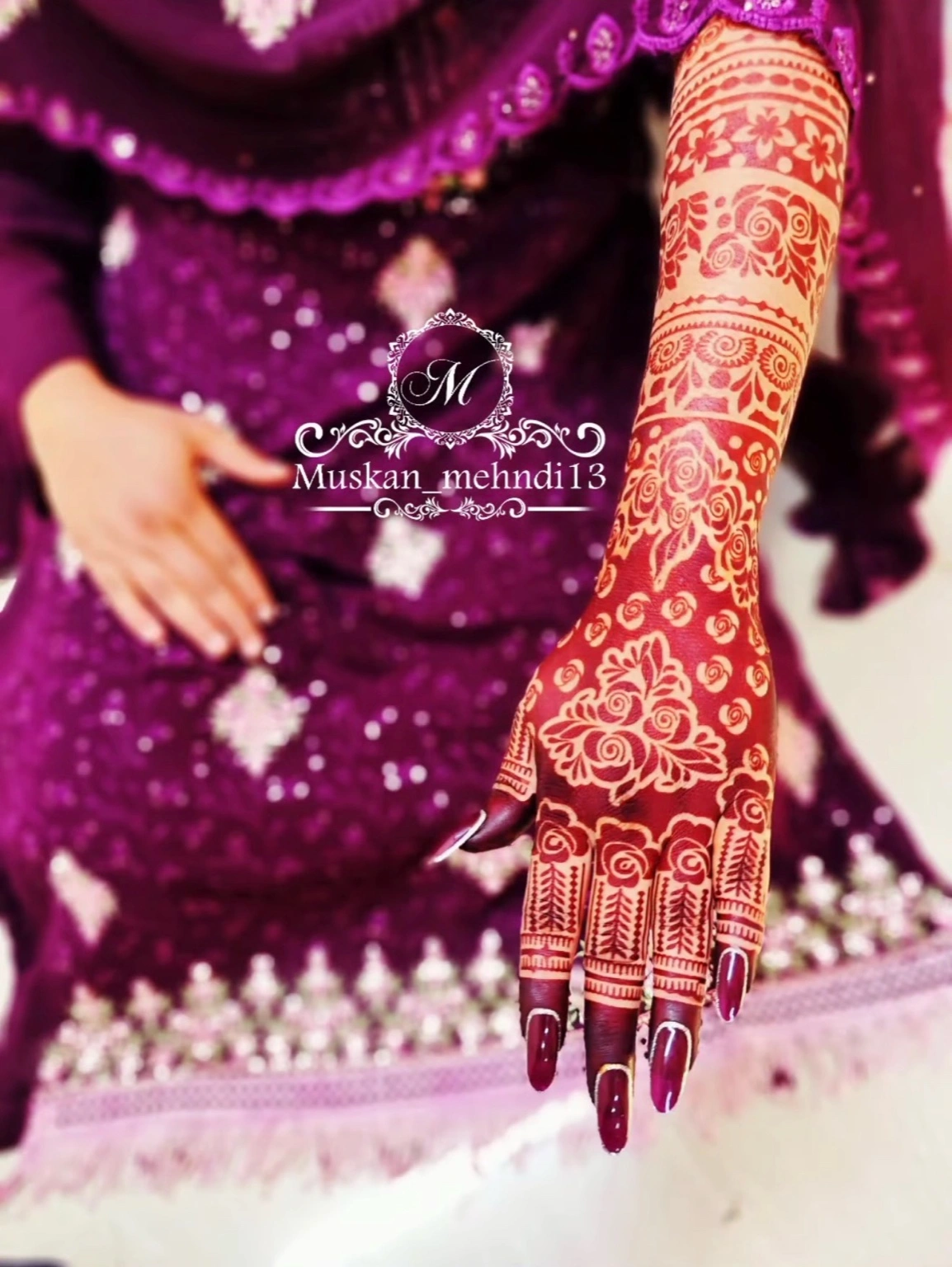 D5 Dulhan hand stencil (1 pcs) - Image 3