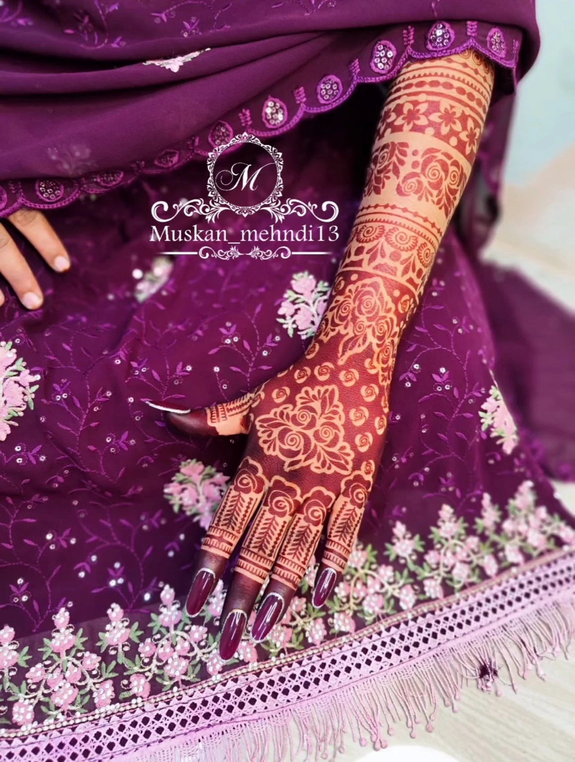 D5 Dulhan hand stencil (1 pcs) - Image 4