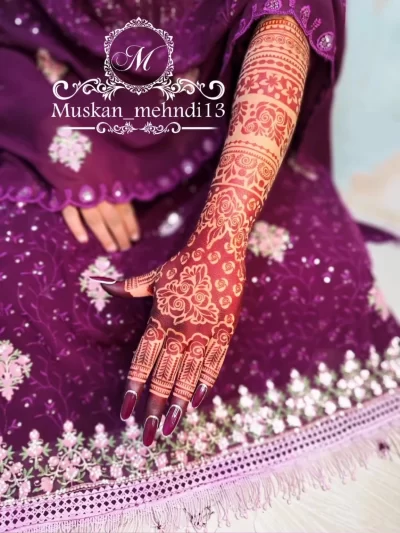 D5 Dulhan hand stencil (1 pcs)