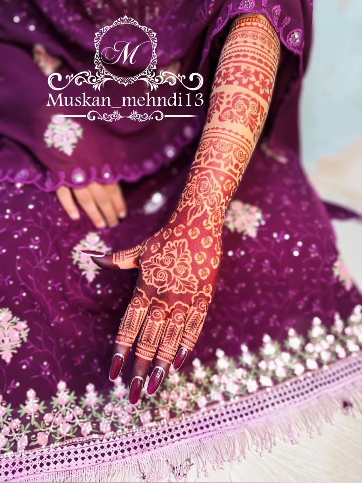 D5 Dulhan hand stencil (1 pcs)