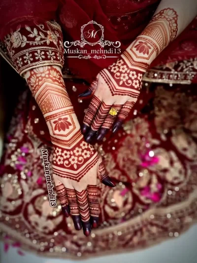 D6 Dulhan hand stencil (1 pcs)