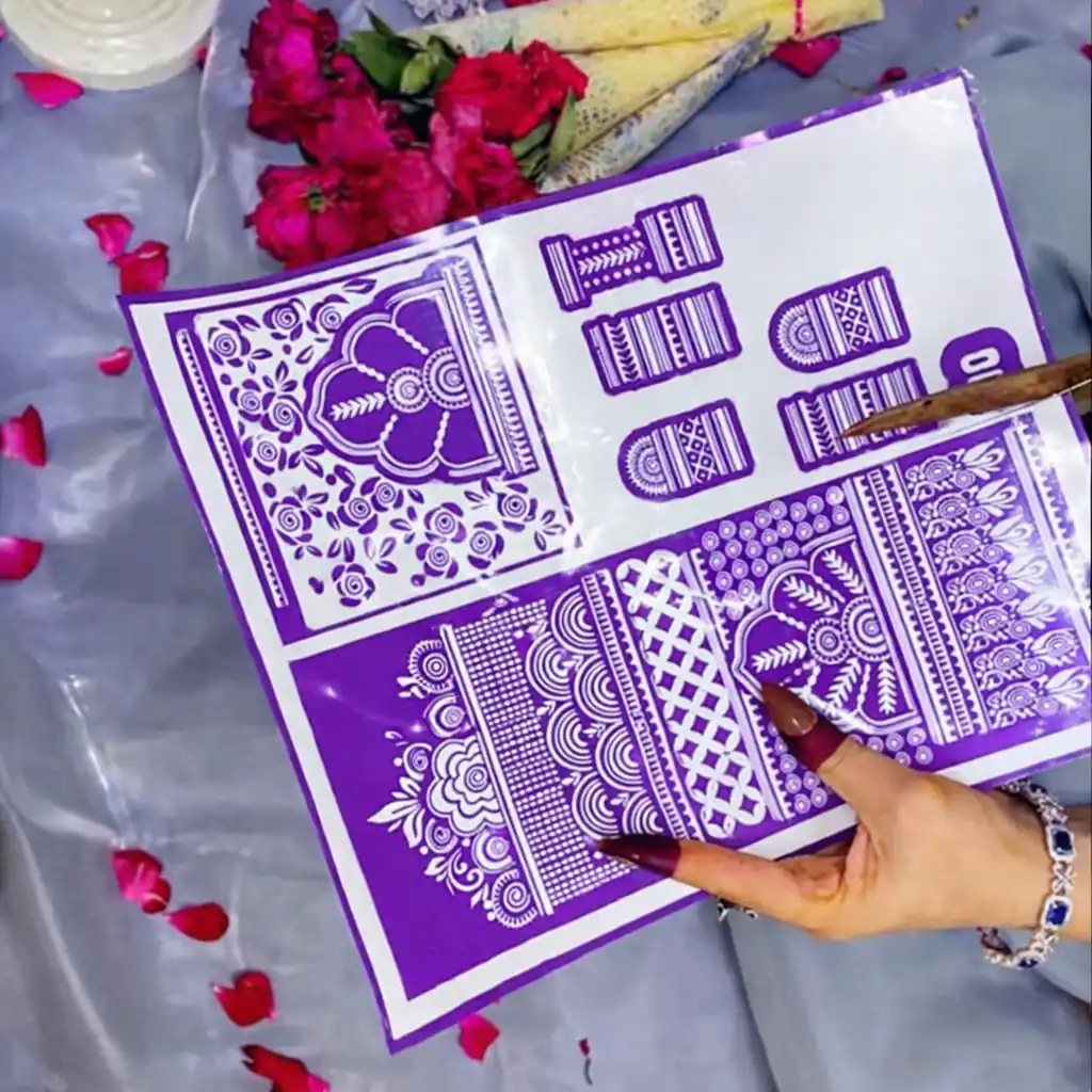 D8 Dulhan hand stencil (1 pcs) - Image 2