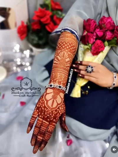 D8 Dulhan hand stencil (1 pcs)