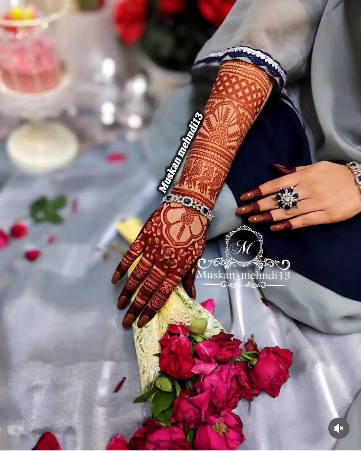 D8 Dulhan hand stencil (1 pcs) - Image 5