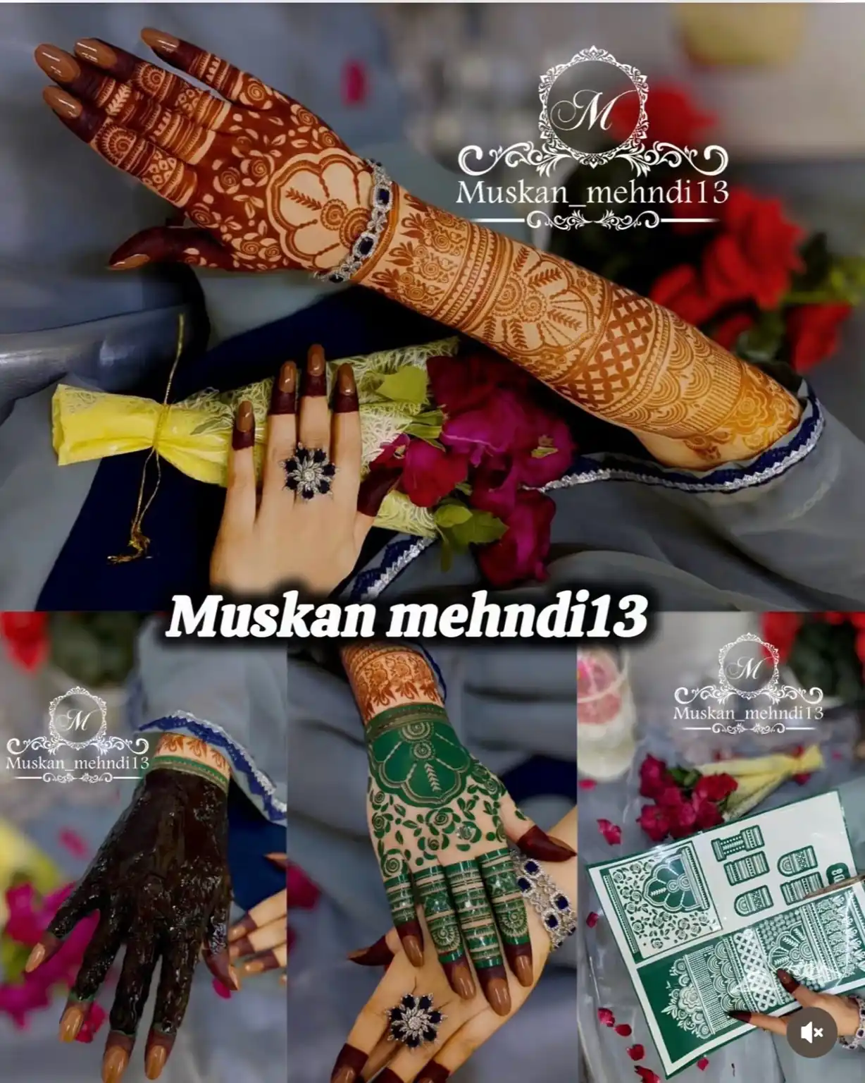 D8 Dulhan hand stencil (1 pcs) - Image 3