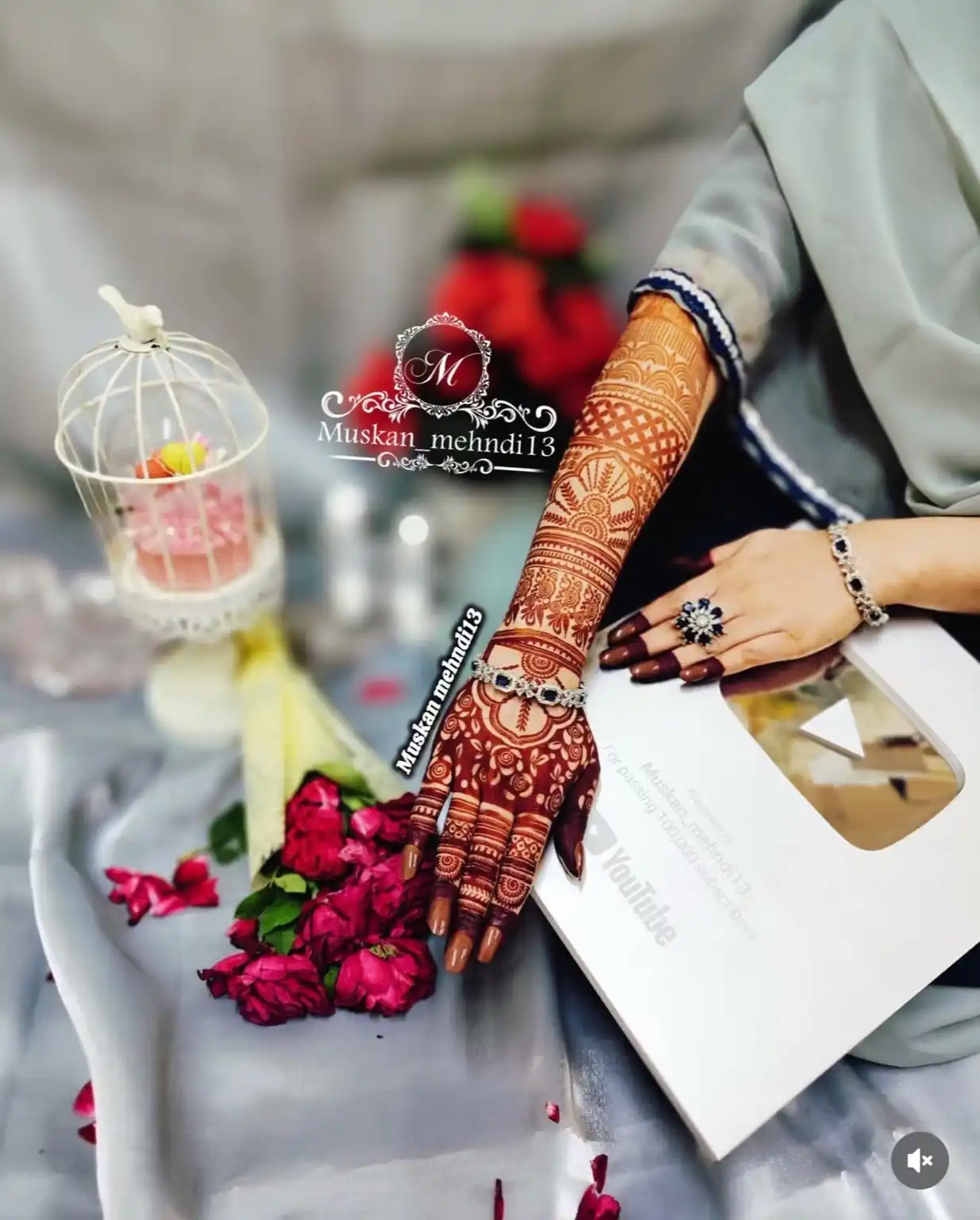 D8 Dulhan hand stencil (1 pcs) - Image 4
