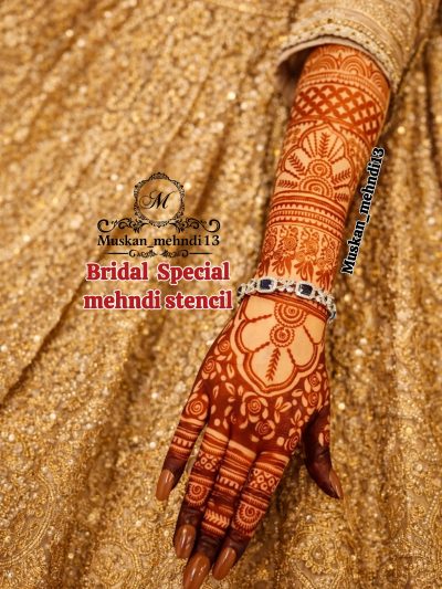 D8 Dulhan hand stencil (1 pcs)