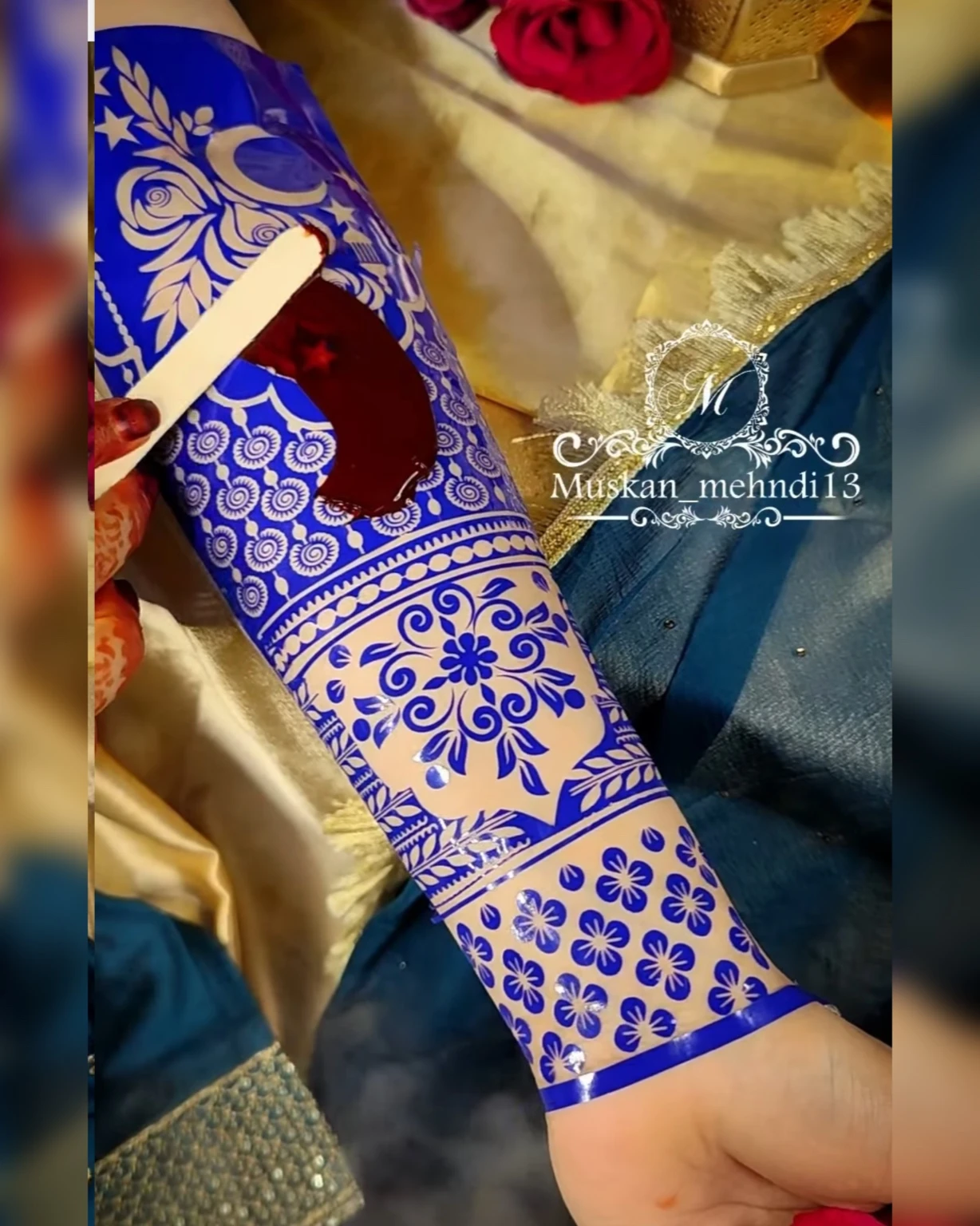 FM1 Ramdan Full hand Stencil (2 pcs ) - Image 3