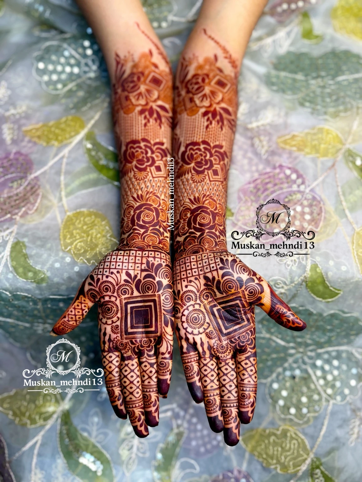 D9 floral bridal stencil (2pcs ) - Image 10