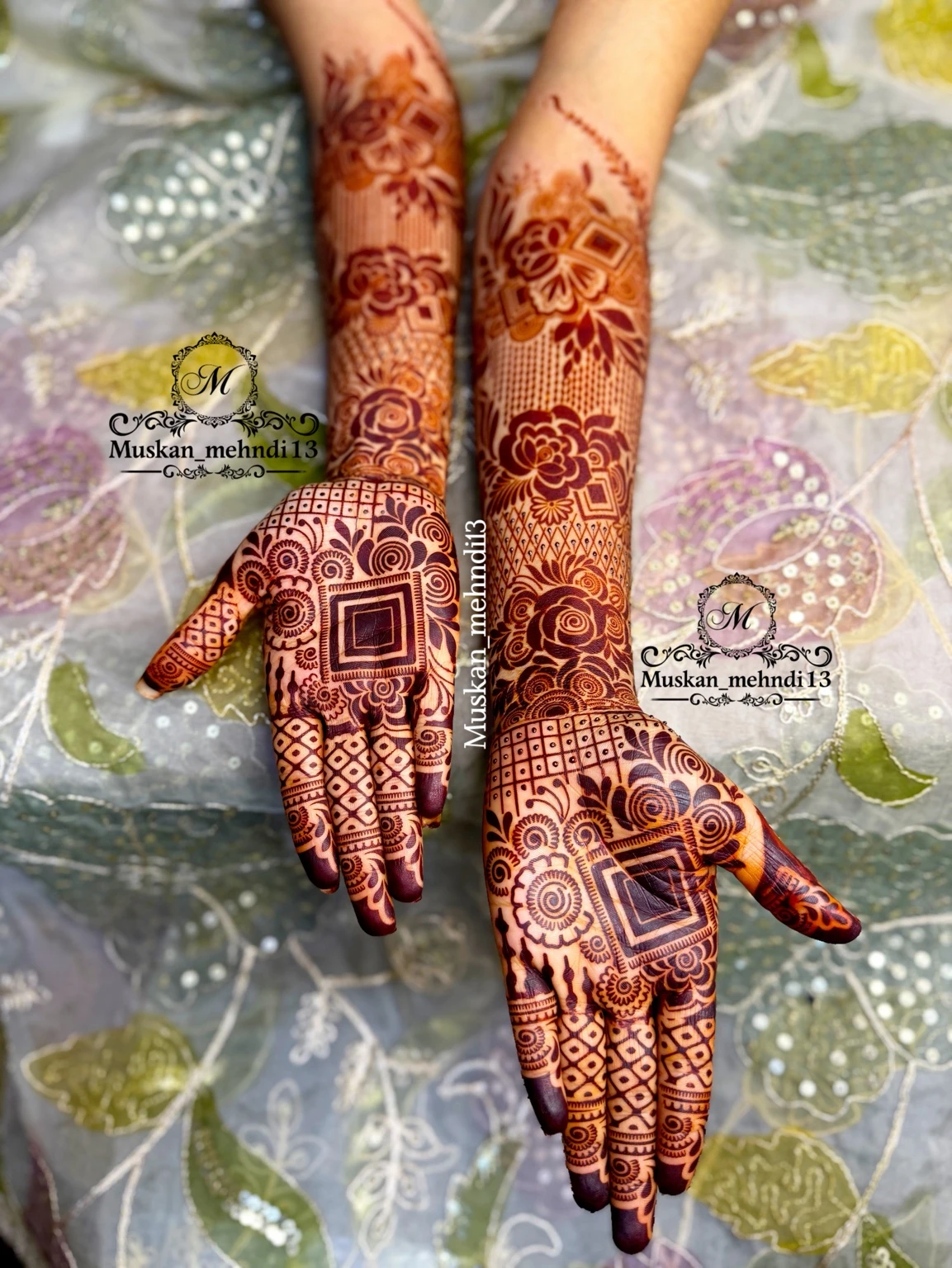 D9 floral bridal stencil (2pcs ) - Image 9