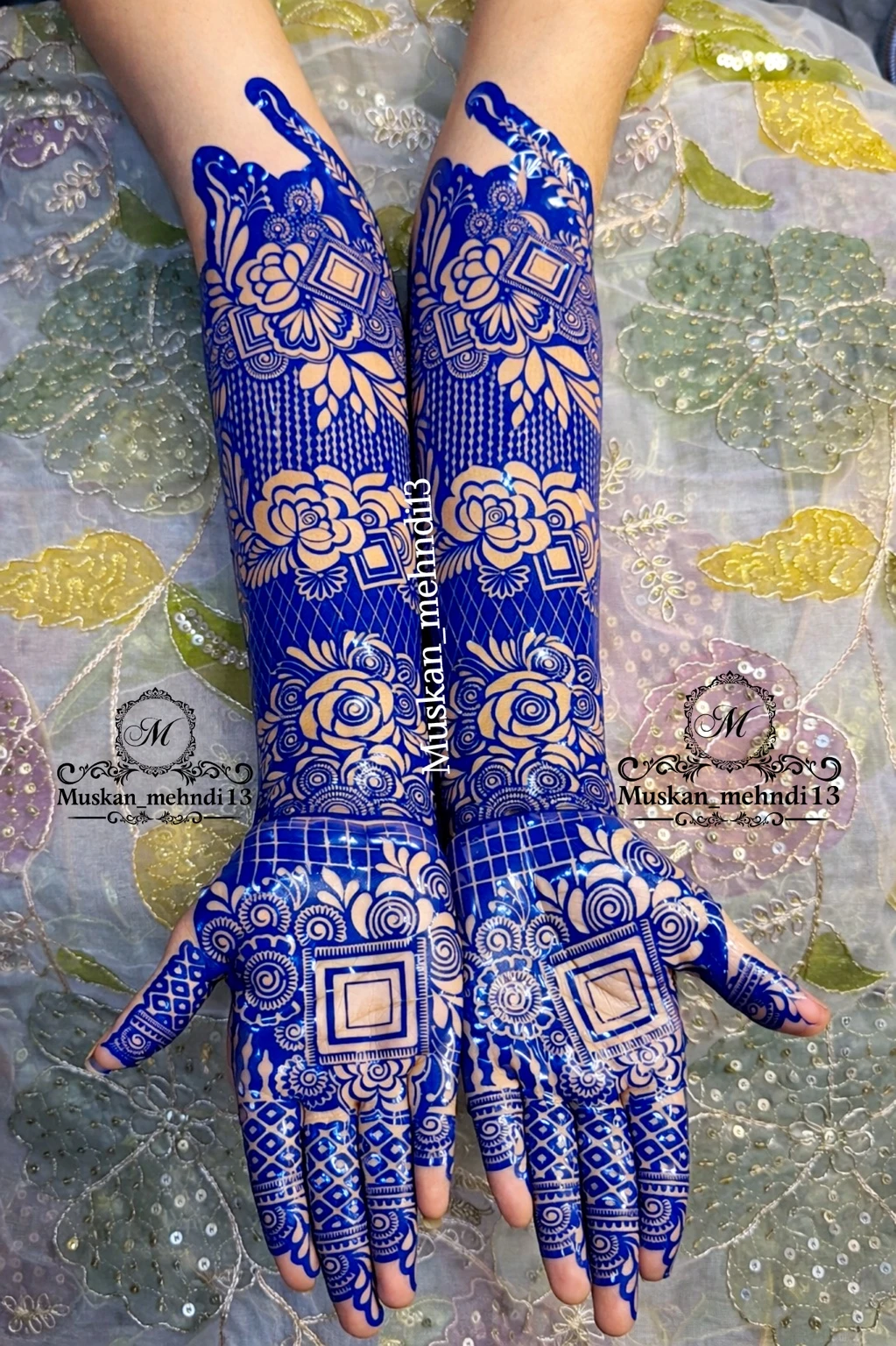 D9 floral bridal stencil (2pcs ) - Image 3