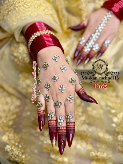 Km6 kundan mehndi (1 sheet)