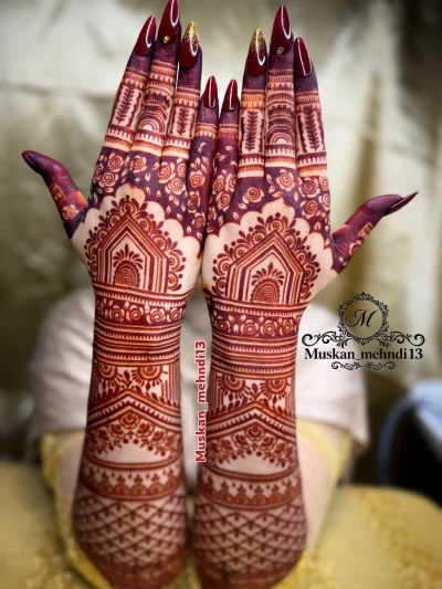 D10 Dulhan hand stencil (2 pcs)